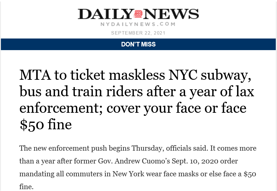 Screenshot 2021-09-23 at 13-39-50 Fwd MTA to ticket maskless NYC subway, bus and train riders after a year of lax enforceme[…]