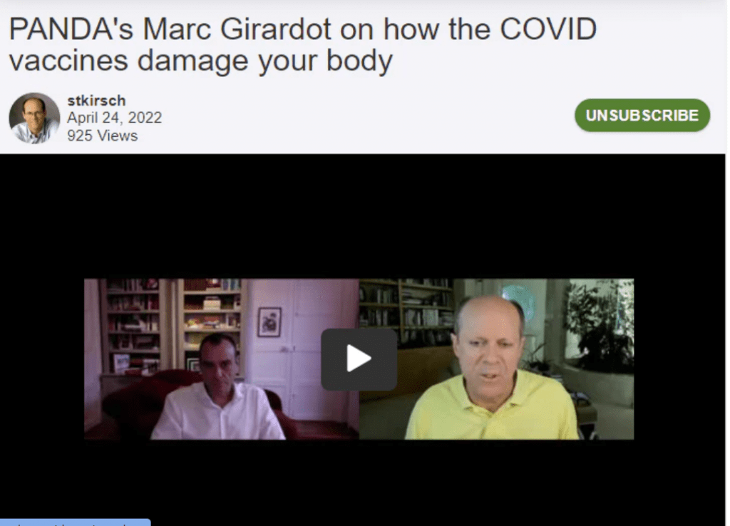 PANDA's Marc Girardot on how the COVID vaccines damage your body